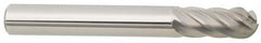 M.A. Ford - 1/2" Cut Diam, 1/4" Shank Diam, Cylinder with Radius Head Single Cut Burr - Carbide, Radius End, 1" LOC, 3" OAL - Exact Tooling