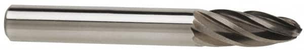 M.A. Ford - 5/8" Cut Diam, 1/4" Shank Diam, Tree with Radius Head Single Cut Burr - Carbide, Radius End, 1" LOC, 3" OAL - Exact Tooling