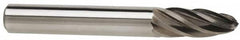 M.A. Ford - 3/8" Cut Diam, 1/4" Shank Diam, Tree with Radius Head Single Cut Burr - Carbide, Radius End, 3/4" LOC, 2-3/4" OAL - Exact Tooling