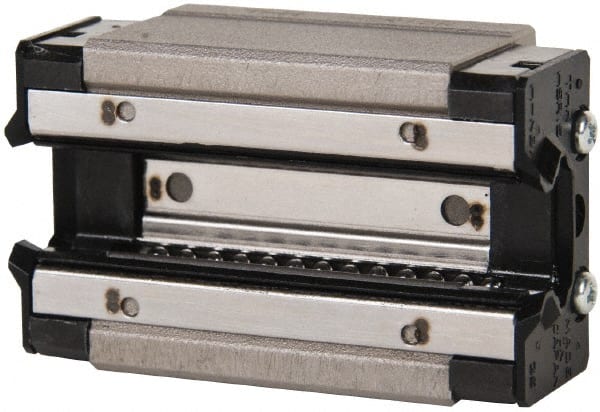 THK - 56.6mm L x 34mm W x 23.3mm H, 26mm Transverse Hole Spcg, 26mm Lateral Hole Spcg, 4 Way HSR Block - 9.5mm Overhang, 8.33 Kn Dynamic Capacity, M4x5 Hole, 13.5 kn Static Load Rating, 28" High Assembly - Exact Tooling