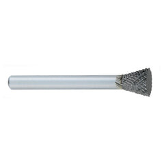 ‎SN-1 -1/4 × 5/16 LOC × 1/4 Shank × 2 OAL Inverted Taper Carbide Medium Tough Cut Burr - Exact Tooling
