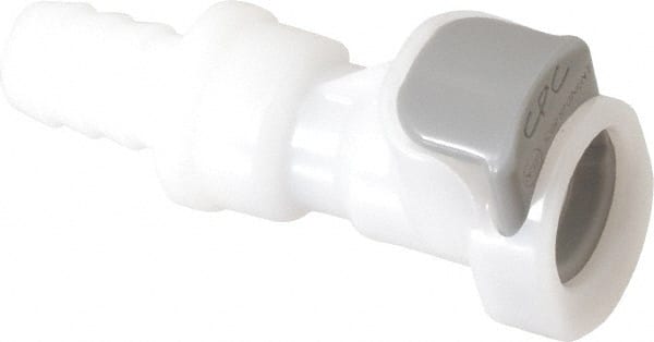 CPC Colder Products - Acetal Push-to-Connect Tube Female Connector - 120 Max psi, 3/8" Inside Diam, White - Exact Tooling