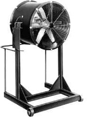 Americraft - 24" Blade, Direct Drive, 1 hp, 7,400 CFM, High Floor Stand Blower with Wheels - 2.8/1.4 Amps, 230/460 Volts, 1 Speed, Three Phase - Exact Tooling
