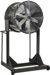 Americraft - 18" Blade, Direct Drive, 1/4 hp, 3,050 CFM, High Floor Stand Blower with Wheels - 5.0/2.5 Amps, 115/230 Volts, 1 Speed, Single Phase - Exact Tooling