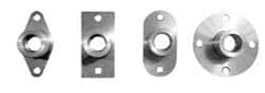 Gibraltar - 5/16" Pin Diam, #6-32 Mounting Hole, Round Flange, Stainless Steel Quick Release Pin Receptacle - 1" Between Mount Hole Center, 0.783" Depth, 15/32" Diam, Grade 303 - Exact Tooling