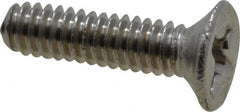 Value Collection - M2x0.40 Metric Coarse, 8mm OAL Phillips Drive Machine Screw - Flat Head, Grade 18-8 & A2 Stainless Steel, Uncoated, Without Washer - Exact Tooling
