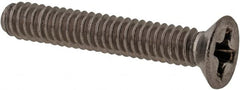 Value Collection - M2x0.40 Metric Coarse, 12mm OAL Phillips Drive Machine Screw - Flat Head, Grade 18-8 & A2 Stainless Steel, Uncoated, Without Washer - Exact Tooling
