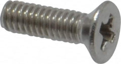 Value Collection - M2.5x0.45 Metric Coarse, 8mm OAL Phillips Drive Machine Screw - Flat Head, Grade 18-8 & A2 Stainless Steel, Uncoated, Without Washer - Exact Tooling