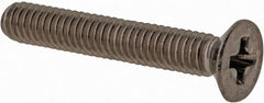 Value Collection - M2.5x0.45 Metric Coarse, 16mm OAL Phillips Drive Machine Screw - Flat Head, Grade 18-8 & A2 Stainless Steel, Uncoated, Without Washer - Exact Tooling