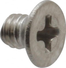 Value Collection - M3x0.50 Metric Coarse, 4mm OAL Phillips Drive Machine Screw - Flat Head, Grade 18-8 & A2 Stainless Steel, Uncoated, Without Washer - Exact Tooling
