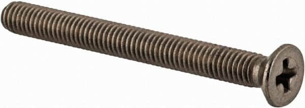 Value Collection - M3x0.50 Metric Coarse, 30mm OAL Phillips Drive Machine Screw - Flat Head, Grade 18-8 & A2 Stainless Steel, Uncoated, Without Washer - Exact Tooling