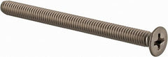 Value Collection - M4x0.70 Metric Coarse, 50mm OAL Phillips Drive Machine Screw - Flat Head, Grade 18-8 & A2 Stainless Steel, Uncoated, Without Washer - Exact Tooling