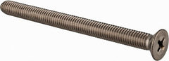 Value Collection - M5x0.80 Metric Coarse, 60mm OAL Phillips Drive Machine Screw - Flat Head, Grade 18-8 & A2 Stainless Steel, Uncoated, Without Washer - Exact Tooling