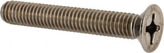 Value Collection - M6x1.00 Metric Coarse, 40mm OAL Phillips Drive Machine Screw - Flat Head, Grade 18-8 & A2 Stainless Steel, Uncoated, Without Washer - Exact Tooling