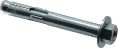 Red Head - 3/8" Diam, 3/8" Drill, 3" OAL, 2-3/4" Min Embedment Sleeve Concrete Anchor - Steel, Zinc-Plated Finish, Hex Nut Head, Hex Drive - Exact Tooling