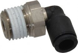 Legris - 6mm Outside Diam, 1/4 NPT, Nylon Push-to-Connect Tube Male Elbow - 290 Max psi, Tube to Male NPT Connection, Buna Nitrile O-Ring - Exact Tooling
