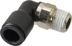 Legris - 10mm Outside Diam, 1/4 NPT, Nylon Push-to-Connect Tube Male Elbow - 290 Max psi, Tube to Male NPT Connection, Buna Nitrile O-Ring - Exact Tooling