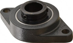 Browning - 1-1/4" ID, 6-1/8" OAL x 3-5/8" OAH 2-Bolt Flange - 3,493 Lb Static Cap, 5,782 Lb Dyn Cap, 5-1/8" Btw Mnt Hole Ctrs, Cast Iron - Exact Tooling