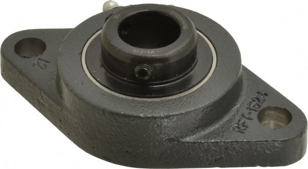 Browning - 7/8" ID, 4-7/8" OAL x 2-3/4" OAH 2-Bolt Flange - 1,651 Lb Static Cap, 2,801 Lb Dyn Cap, 3-57/64" Btw Mnt Hole Ctrs, Cast Iron - Exact Tooling