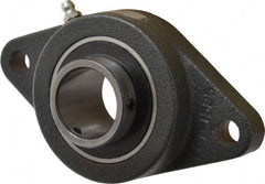 Browning - 1-1/4" ID, 5-9/16" OAL x 3-1/8" OAH 2-Bolt Flange - 2,567 Lb Static Cap, 4,381 Lb Dyn Cap, 4-19/32" Btw Mnt Hole Ctrs, Cast Iron - Exact Tooling