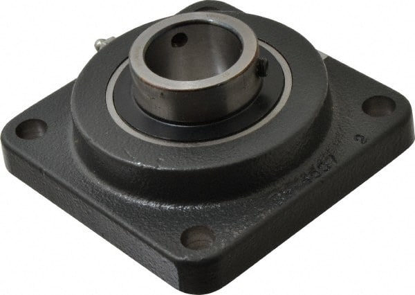 Browning - 1-1/2" ID, 5-1/8" OAL x 5-1/8" OAH 4-Bolt Flange - 4,467 Lb Static Cap, 7,340 Lb Dyn Cap, 4" Btw Mnt Hole Ctrs, Cast Iron - Exact Tooling