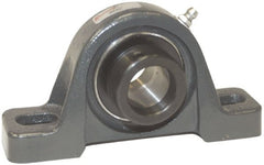 Browning - 1-3/16" ID, 6-3/16" OAL x 3-9/32" OAH Pillow Block - 2,567 Lb Static Cap, 4,381 Lb Dyn Cap, 4-5/8" Btw Mnt Hole Ctrs, 1-11/16" Base-to-Ctr Ht, Cast Iron - Exact Tooling