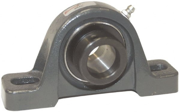 Browning - 1-15/16" ID, 8" OAL x 4-9/16" OAH Pillow Block - 5,216 Lb Static Cap, 7,889 Lb Dyn Cap, 6-3/16" Btw Mnt Hole Ctrs, 2-1/4" Base-to-Ctr Ht, Cast Iron - Exact Tooling