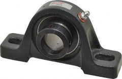 Browning - 1" ID, 5-1/2" OAL x 2-13/16" OAH Pillow Block - 1,651 Lb Static Cap, 2,801 Lb Dyn Cap, 4-1/8" Btw Mnt Hole Ctrs, 1-7/16" Base-to-Ctr Ht, Cast Iron - Exact Tooling