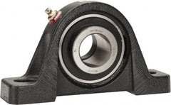 Browning - 1-1/4" ID, 6-3/4" OAL x 3-11/16" OAH Pillow Block - 3,493 Lb Static Cap, 5,782 Lb Dyn Cap, 5" Btw Mnt Hole Ctrs, 1-7/8" Base-to-Ctr Ht, Cast Iron - Exact Tooling