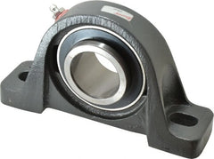 Browning - 1-11/16" ID, 7-3/8" OAL x 4-1/4" OAH Pillow Block - 5,139 Lb Static Cap, 7,901 Lb Dyn Cap, 5-21/32" Btw Mnt Hole Ctrs, 2-1/8" Base-to-Ctr Ht, Cast Iron - Exact Tooling