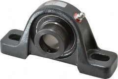 Browning - 15/16" ID, 5-1/2" OAL x 2-13/16" OAH Pillow Block - 1,651 Lb Static Cap, 2,801 Lb Dyn Cap, 4-1/8" Btw Mnt Hole Ctrs, 1-7/16" Base-to-Ctr Ht, Cast Iron - Exact Tooling