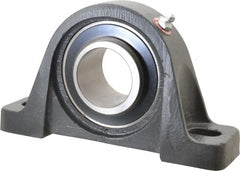 Browning - 1-3/4" ID, 7-3/8" OAL x 4-1/4" OAH Pillow Block - 5,139 Lb Static Cap, 7,901 Lb Dyn Cap, 5-21/32" Btw Mnt Hole Ctrs, 2-1/8" Base-to-Ctr Ht, Cast Iron - Exact Tooling