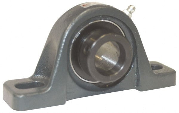 Browning - 1-11/16" ID, 7-3/8" OAL x 4-3/16" OAH Pillow Block - 5,139 Lb Static Cap, 7,901 Lb Dyn Cap, 5-21/32" Btw Mnt Hole Ctrs, 2-1/16" Base-to-Ctr Ht, Cast Iron - Exact Tooling