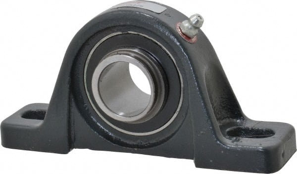 Browning - 1" ID, 5-1/2" OAL x 2-11/16" OAH Pillow Block - 1,651 Lb Static Cap, 2,801 Lb Dyn Cap, 4-1/8" Btw Mnt Hole Ctrs, 1-5/16" Base-to-Ctr Ht, Cast Iron - Exact Tooling