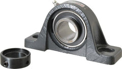 Browning - 1-3/16" ID, 6-3/16" OAL x 3-5/32" OAH Pillow Block - 2,567 Lb Static Cap, 4,381 Lb Dyn Cap, 4-5/8" Btw Mnt Hole Ctrs, 1-9/16" Base-to-Ctr Ht, Cast Iron - Exact Tooling