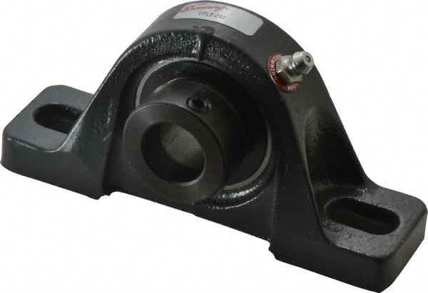 Browning - 3/4" ID, 5" OAL x 2-15/32" OAH Pillow Block - 1,444 Lb Static Cap, 2,611 Lb Dyn Cap, 3-25/32" Btw Mnt Hole Ctrs, 1-1/4" Base-to-Ctr Ht, Cast Iron - Exact Tooling