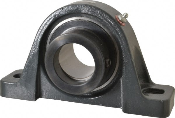 Browning - 2" ID, 8-13/16" OAL x 4-29/32" OAH Pillow Block - 6,601 Lb Static Cap, 9,752 Lb Dyn Cap, 6-15/16" Btw Mnt Hole Ctrs, 2-7/16" Base-to-Ctr Ht, Cast Iron - Exact Tooling