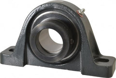 Browning - 2" ID, 8-13/16" OAL x 4-29/32" OAH Pillow Block - 6,601 Lb Static Cap, 9,752 Lb Dyn Cap, 6-15/16" Btw Mnt Hole Ctrs, 2-7/16" Base-to-Ctr Ht, Cast Iron - Exact Tooling