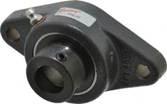 Browning - 3/4" ID, 4-13/32" OAL x 2-3/8" OAH 2-Bolt Flange - 1,444 Lb Static Cap, 2,611 Lb Dyn Cap, 3-17/32" Btw Mnt Hole Ctrs, Cast Iron - Exact Tooling