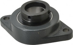 Browning - 1-15/16" ID, 7-7/16" OAL x 4-9/16" OAH 2-Bolt Flange - 5,216 Lb Static Cap, 7,889 Lb Dyn Cap, 6-3/16" Btw Mnt Hole Ctrs, Cast Iron - Exact Tooling