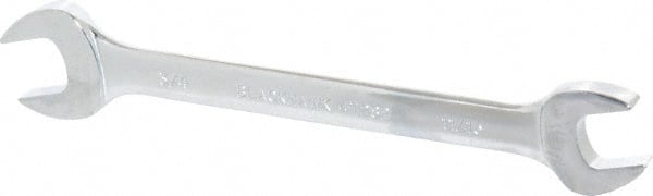 Blackhawk by Proto - 11/16" x 3/4" Standard Open End Wrench - 8-57/64" OAL, Double End, Full Polish Finish, 15° Head Angle - Exact Tooling