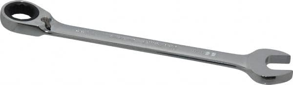 Blackhawk by Proto - 22mm 12 Point Combination Wrench - 15° Head Angle, 11-25/64" OAL, Steel, Chrome Finish - Exact Tooling