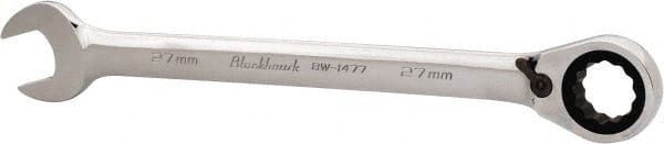 Blackhawk by Proto - 27mm 12 Point Combination Wrench - 15° Head Angle, 14-3/32" OAL, Steel, Chrome Finish - Exact Tooling