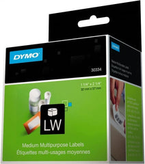 Dymo - 2-1/4" Long, White Label Printer Cartridge - For DYMO LabelWriter Printers - Exact Tooling