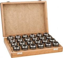 Parlec - 24 Piece, 9/32" to 1" Capacity, ER Collet Set - Series ER40 - Exact Tooling