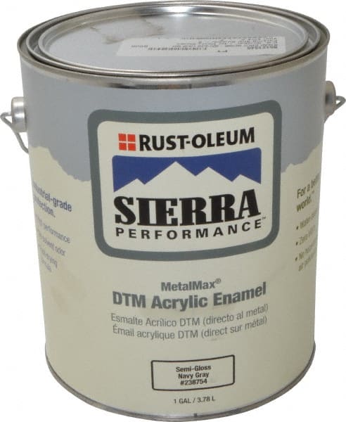 Rust-Oleum - 1 Gal Semi Gloss Gray Metal Coating - 180 to 545 Sq Ft/Gal Coverage, <0 g/L VOC Content - Exact Tooling
