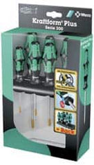Wera - 6 Piece Torx Screwdriver Set - Bit Sizes: Torx T10, T15, T20, T25, T30 & T40 - Exact Tooling
