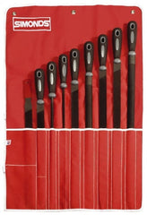 Simonds File - 9 Piece American Pattern File Set - 6", 10" Long, Bastard/Smooth Coarseness - Exact Tooling