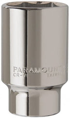Paramount - 1-5/8", 3/4" Drive, Deep Hand Socket - 6 Points, 3-1/2" OAL, Steel, Chrome Finish - Exact Tooling