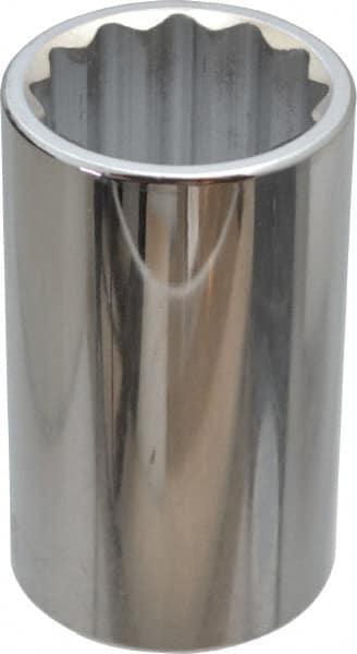 Paramount - 1-5/16", 1/2" Drive, Deep Hand Socket - 12 Points, 3-1/2" OAL, Steel, Chrome Finish - Exact Tooling